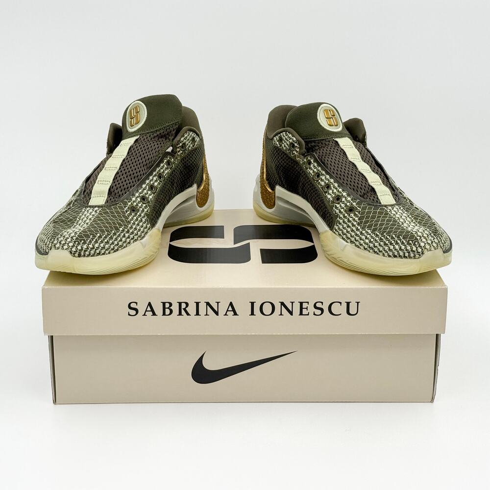 Nike Sabrina 1 Cargo Khaki Metallic Gold Women’s 7 Basketball Shoes HF5518-302